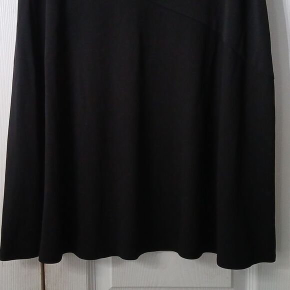 Liz Claiborne black pull on business casual a line full skirt Sz L - Picture 6 of 9
